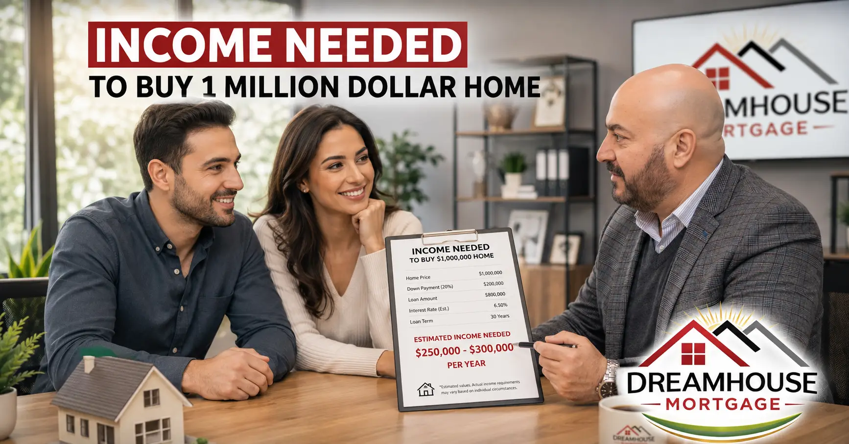 Income needed to buy 1 million dollar home