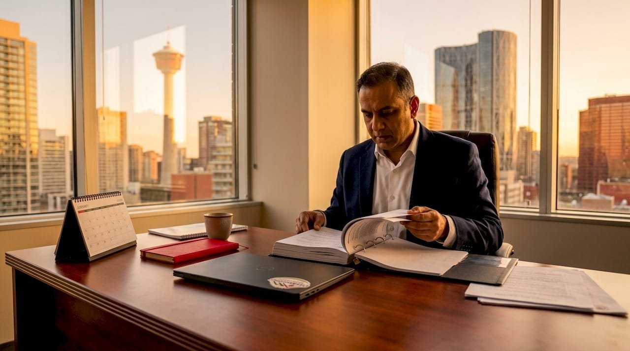 Mortgage Broker of Record reviewing compliance documents