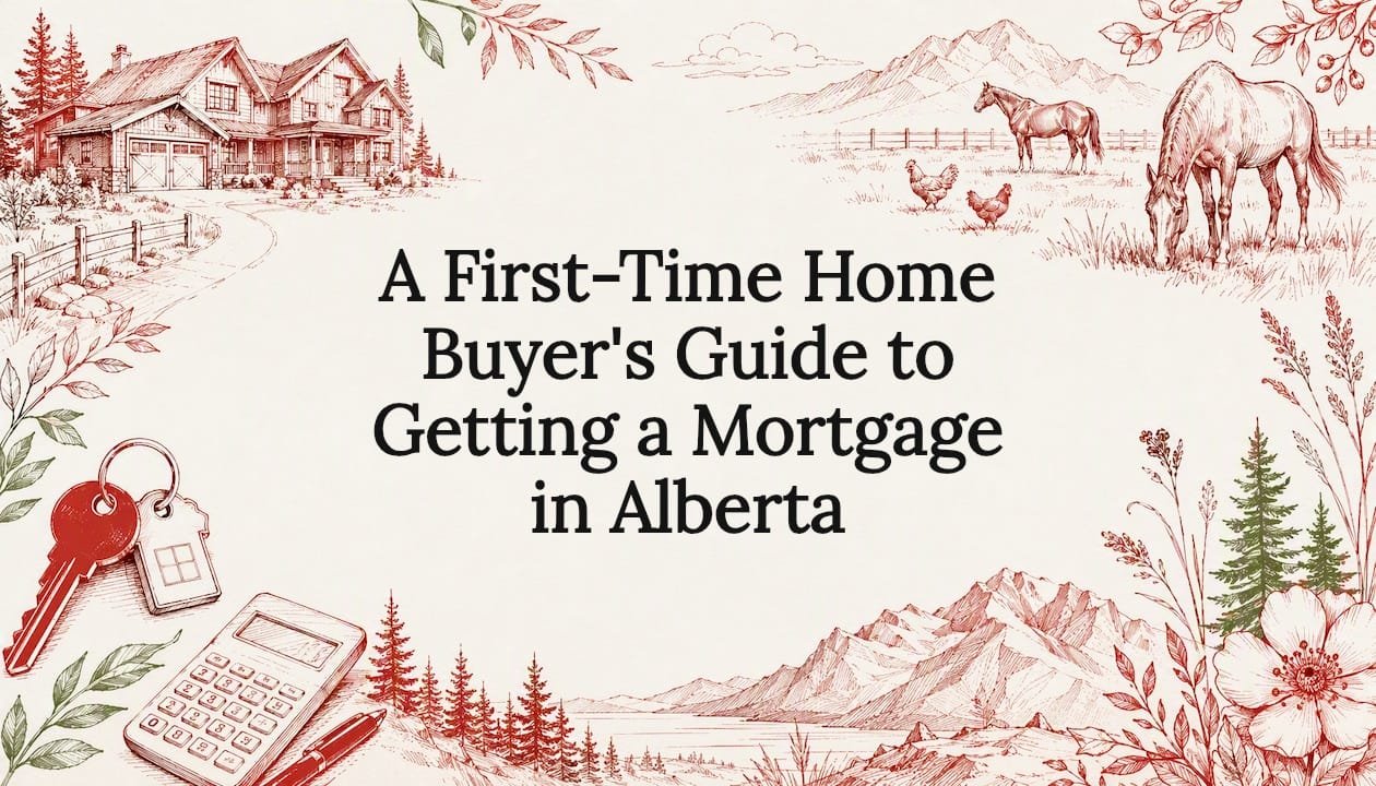 Decorative title card illustration for mortgage guide