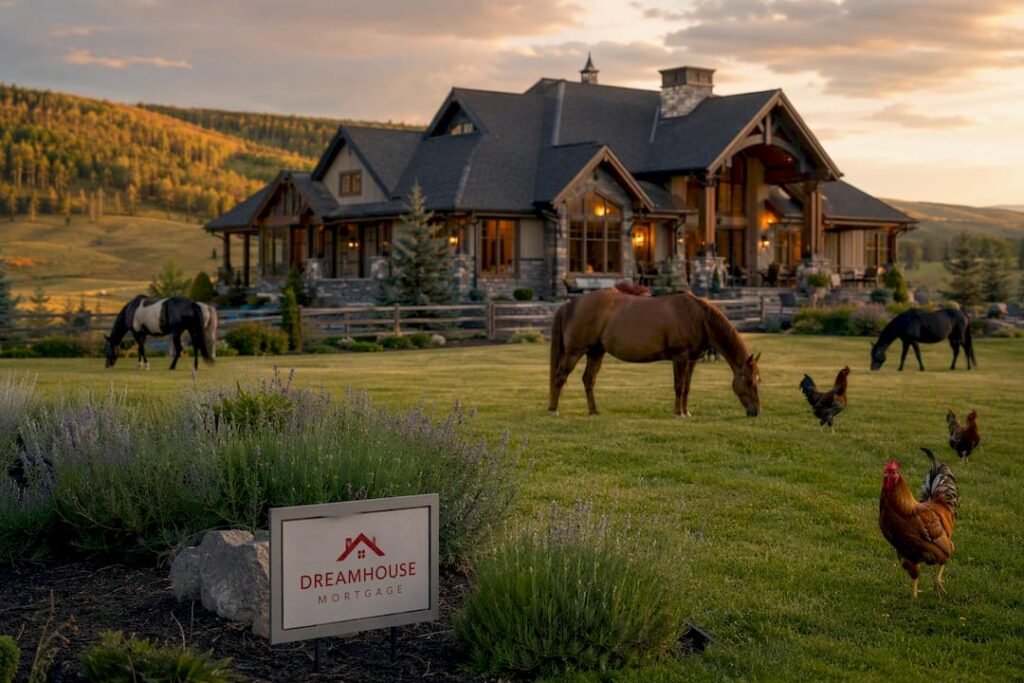 Luxury acreage home with horses and chickens