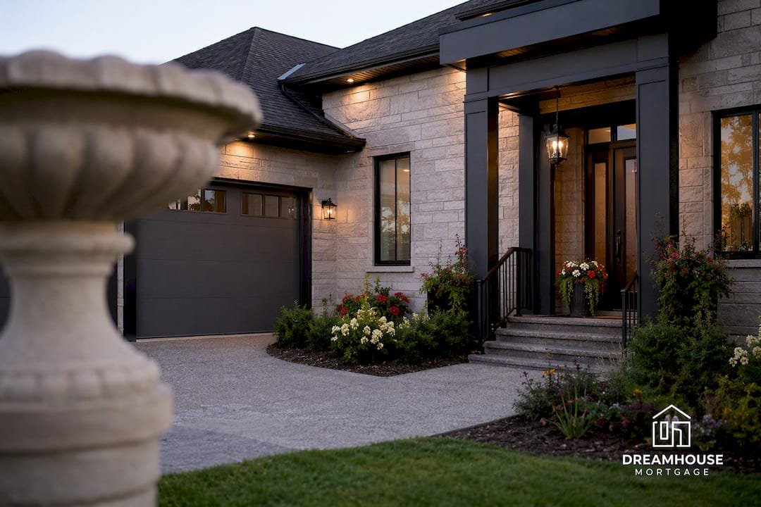 BLOG 1 Luxury Alberta home exterior at golden hour