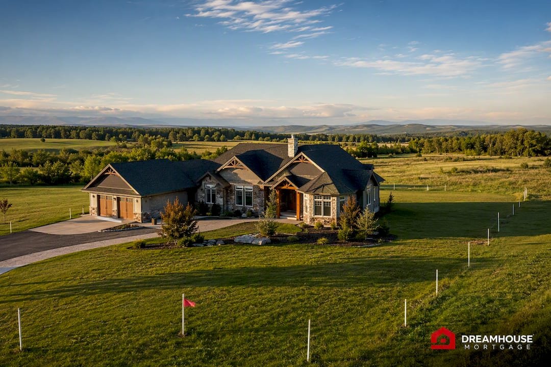 Luxury Alberta acreage home with surveyed boundaries