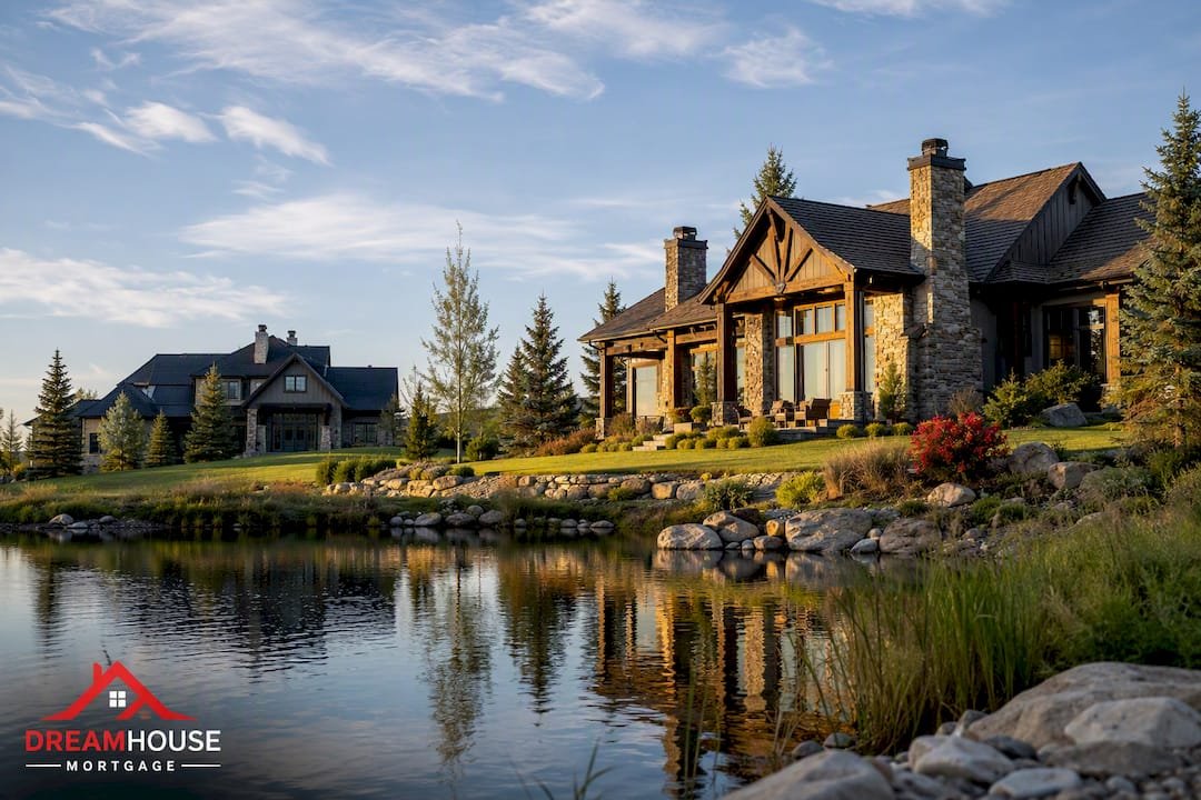 Luxury acreage homes representing Calgary bridge financing