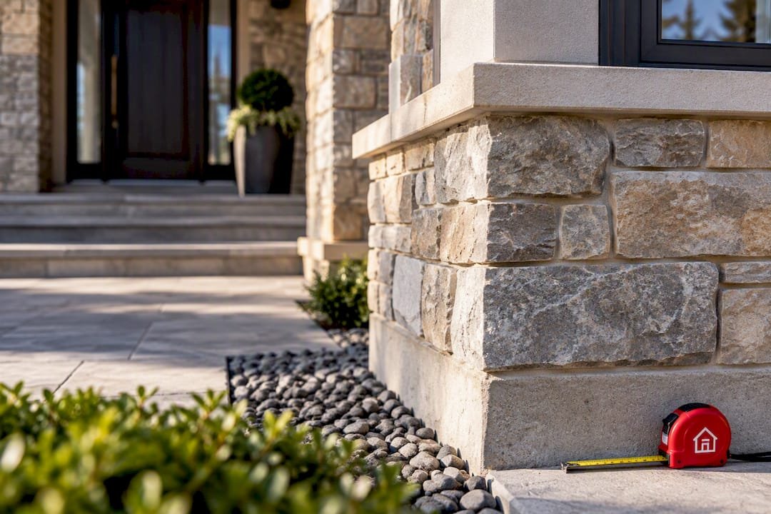 Architectural detail of luxury Calgary home