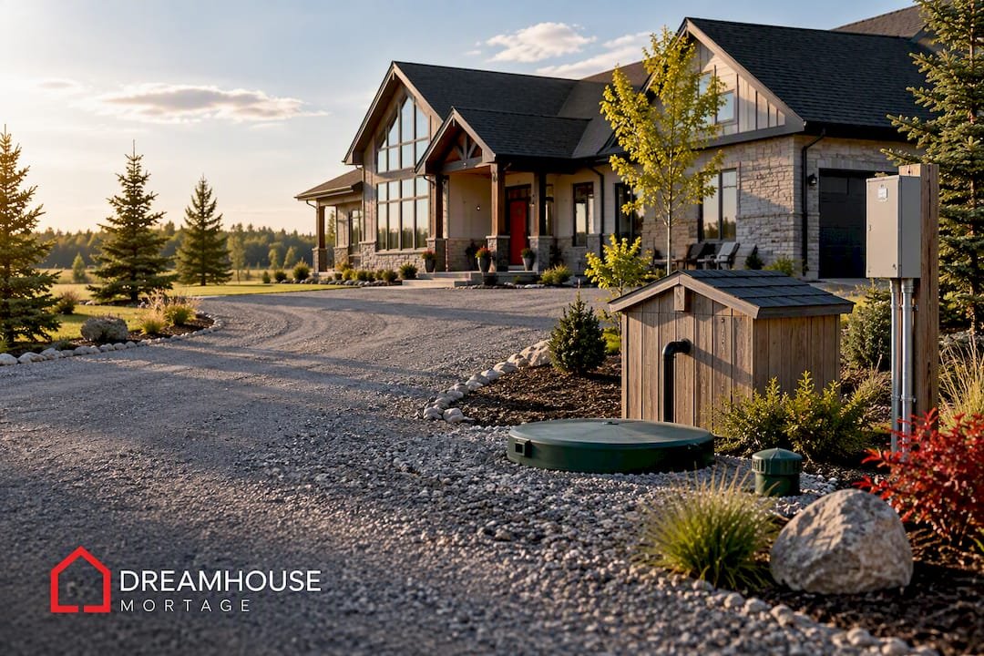 Luxury acreage home with utility servicing