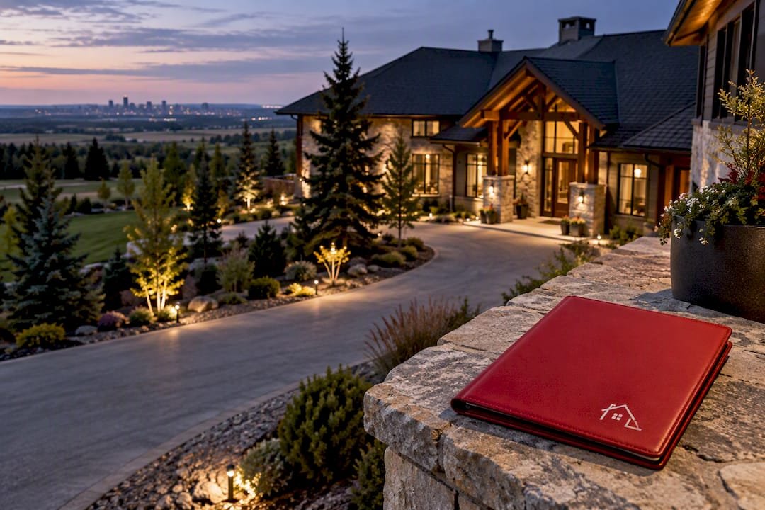 Luxury Calgary home with mortgage documents
