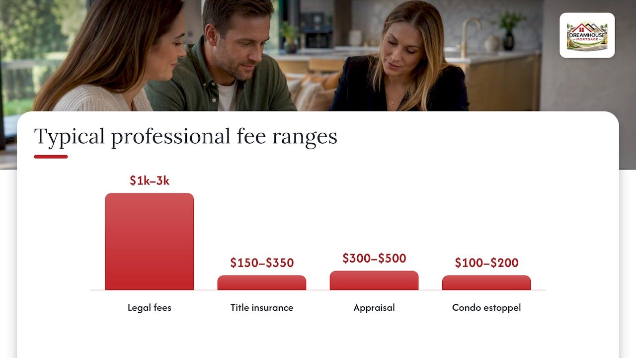 Professional Fees: What Lawyers, Inspectors, and Appraisers Actually Charge — overview diagram