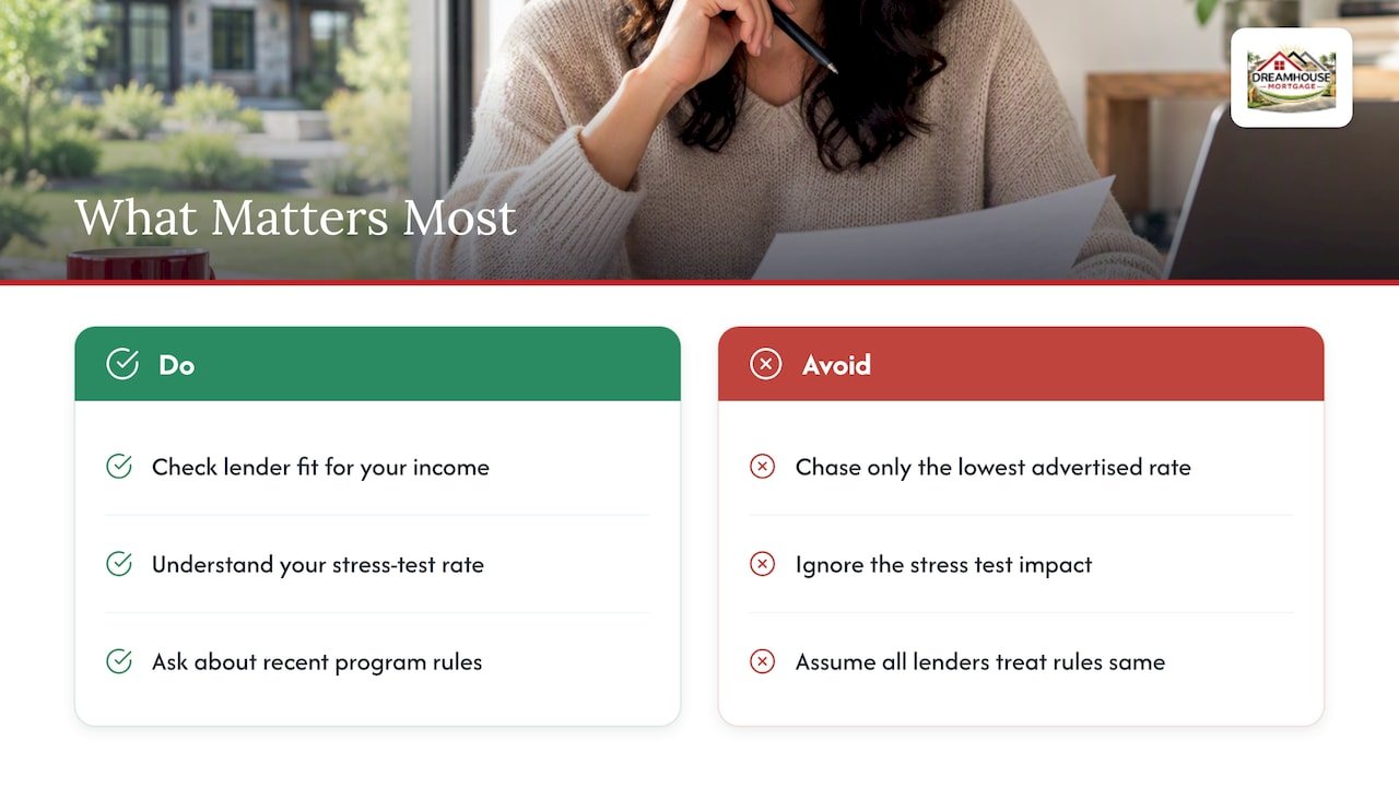 AVOID RATE CHASING: MARKHERMAN.CA ALTERNATIVES FOR ALBERTA BUYERS 2 What actually matters when you compare these routes — overview diagram