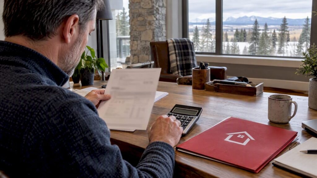 Mortgage payout calculation in acreage home
