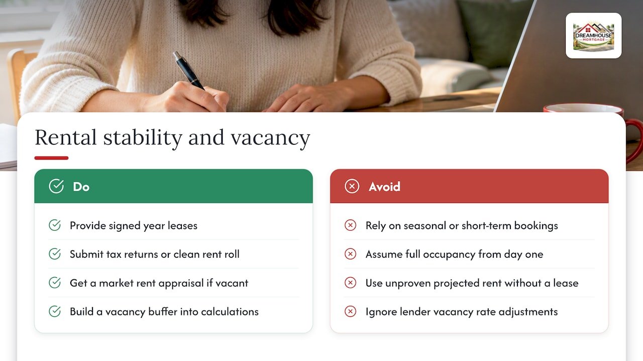 Why rental income stability and vacancy rates matter to lenders — overview diagram