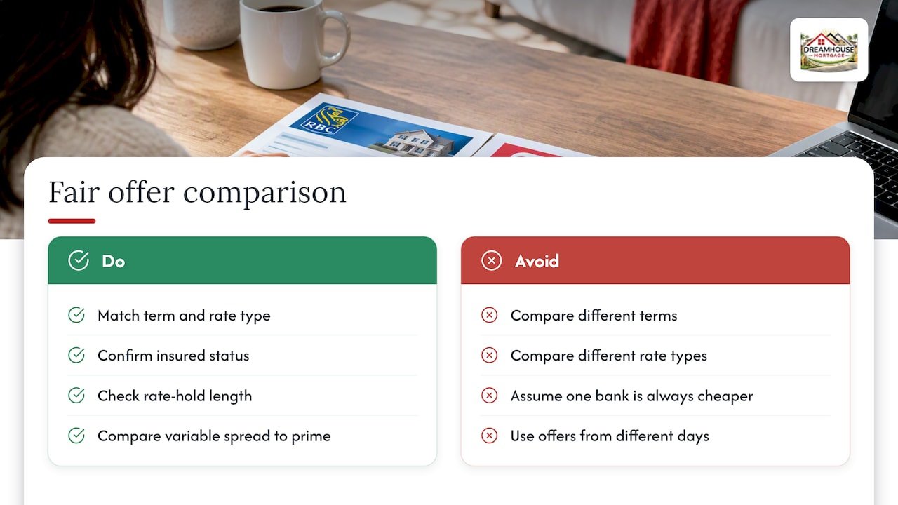 RBC VS SCOTIABANK MORTGAGE: COMPARE TWO OFFERS WITH A CALGARY BROKER 2 Key dimensions for comparing two mortgage offers