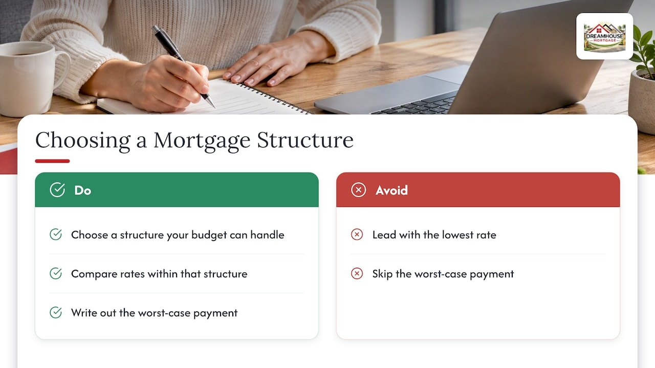 Our Perspective: Choose the Structure, Then the Rate — overview diagram